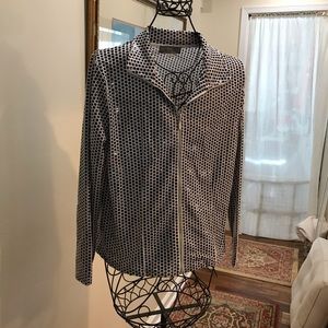 BIRCHHILL BLACK & WHITE SHORT MIRROR JACKET SIZE L